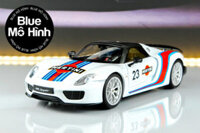 Xe mô hình Porsche 918 Spyder 1:18 Trắng sáng đèn, âm thanh