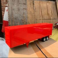 Xe mô hình rơ mooc thùng container 1:32