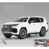 Xe mô hình sắt Lexus LX600 TẶNG KÈM BIỂN SỐ đánh lái, full kính tỉ lệ 1:24 3 màu