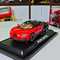 Xe mô hình sắt siêu xe Bugatti Chiron tỉ lệ 1:32 màu đỏ đen