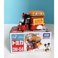 Xe mô hình tomica disney mẫu xe bán hàng tuk tuk chuột Mickey hamburger - Có hộp DM-04 dobe