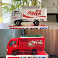 Xe mô hình tomica Xe tải Coca cola 105 màu trắng/ đỏ- Có hộp