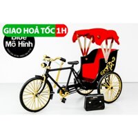 Xe mô hình xe đạp xích lô 1:12