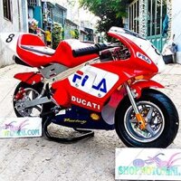 Xe mô tô mini 50cc có còi (màu Đỏ Ducati)
