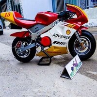 Xe mô tô mini 50cc có còi (màu Đỏ Vàng)