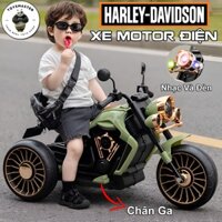 Xe Moto Điện Harley Davidson Đèn Led,Nhạc Kết Nối Bluetooth,Xe Máy Điện Điều Khiển Từ Xa Động Cơ 6v6 Chịu Lực 50KG