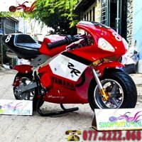 Xe moto mini 50cc có còi đèn (màu Đỏ Yamaha)