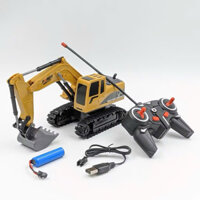 XE MÚC ĐIỀU KHIỂN BÁNH XÍCH 6 KÊNH, GÀU SẮT, PIN SẠC