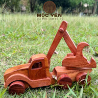 Xe Múc gỗ Đồ Chơi Gỗ trẻ em cho bé cho trẻ em an toàn phát triển thông minh trí tuệ Già mộc