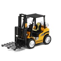 Xe nâng die cast có âm thanh và đèn mô hình xe nâng hàng chạy đà có giá tỉ lệ 1:24 đồ chơi trẻ em