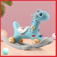 Xe ngựa bập bênh có đèn, có nhạc