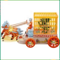 xe ngựa chở quái thú có đèn nhạc, chạy nhấp nhô như thật F3778