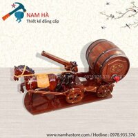 Xe ngựa đơn kéo trống rượu