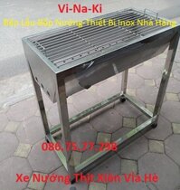 Xe nướng thịt xiên vỉa hè, Bếp nướng inox than hoa ngoài trời giá rẻ