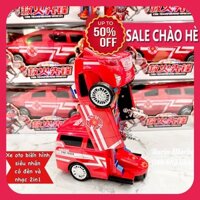 Xe ô tô biến hình siêu nhân 2in1 có đèn và nhạc, đồ chơi giúp bé phát triển khả năng vận động và trí tuệ - Burin Store