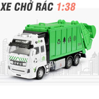 Xe ô tô chở rác đồ chơi trẻ em mô hình tỉ lệ 1:38 bằng hợp kim và nhựa