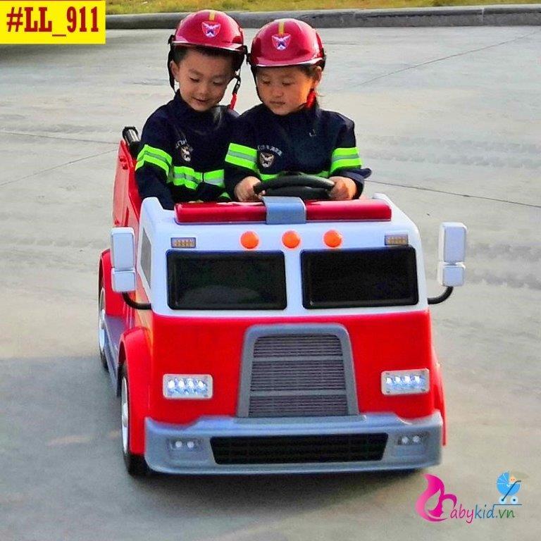 Xe ô tô cứu hỏa điện trẻ em LL-911