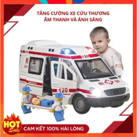 Xe Ô Tô Cứu Thương Chống Rơi Vỡ Dành Cho Bé - Xe Cứu Thương Có Còi Hú Và Đèn Chạy Đà