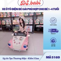 Xe ô tô điện cho bé gái hello kitty BRJ 5169 phù hợp cho bé 1-4 tuổi_dsbabi