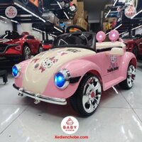 Xe ô tô điện cho bé gái hello kitty BRJ 5169, 1-3 tuổi