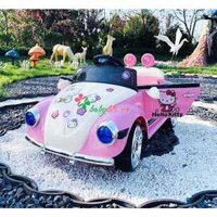 Xe ô tô điện trẻ em Hello Kitty có điều khiển từ xa ,ô tô điện cho bé gái từ 1 đến 4 tuổi KBA03