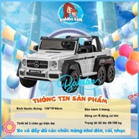 Xe ô tô điện trẻ em, xe điện cho bé, Xe điện G63 6 bánh có điều khiển từ xa chịu tải trọng lên tới 90kg- Babibo kids