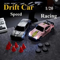 Xe Ô tô Điều Khiển Từ Xa Drift RC Tốc Độ Cao Pin Sạc Tiện Lợi, Đèn LED, 2 bộ bánh xe