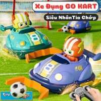 Xe Ô Tô Điều Khiển Từ Xa 2,4Ghz Xe Đụng GoKart Thi Đấu Bóng Đá Có Đèn Và Hiệu Ứng Khói - Đồ Chơi Thông Minh Dành Cho Bé