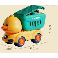 Xe ô tô đồ chơi con vịt, 124 chi tiết xếp hình cho bé sáng tạo