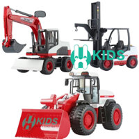 Xe ô tô đồ chơi công trình cỡ lớn máy xúc , xe cẩu, xe nâng hạ chạy đà có đèn nhạc siêu vui cho bé