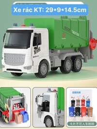 xe ô tô đồ chơi mô hình chở rác, xe đồ chơi xe rác có đèn nhạc 023