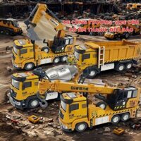 Xe ô tô đồ chơi múc cẩu cỡ lớn 1:40 MinhToys, có âm thanh và đèn báo sống động, chất liệu nhựa ABS kèm hợp kim chắc chắn