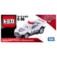 Xe ô tô hoạt hình mô hình C-36 Tomica Disney Cars Lightning McQueen (Patrol Car Type)