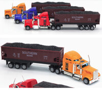 Xe ô tô mô hình đầu kéo container tỉ lệ 1:65 đầu xe bằng kim loại xe đồ chơi trẻ em
