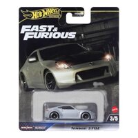 Xe ô tô mô hình JBL91 Hot Wheels Fast and Furious Nissan 370Z màu bạc cho trẻ 3+