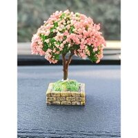 Xe ô tô mới mini mô phỏng cây Hoa Sáng Tạo Bảng điều khiển trung tâm nội thất vi cảnh quan cây điều ước trang trí cảnh quan phụ kiện