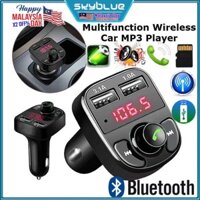Xe Ô Tô MP3 Máy Nghe Nhạc Rảnh Tay Bluetooth Không Dây Đài Phát Thanh FM LCD Sạc Nhanh Dual USB Sạc Kereta