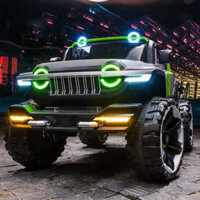 Xe ô tô trẻ em 4x4 Rampage, 140W 12V, bánh eva, ghế da, Xám - Oto Điện Jeep