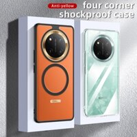 Xe Ô Tô Từ Vòng Hút Giá Đỡ Dành Cho Huawei Honor X9C X60 Pro X60Pro Bốn Góc Chống Sốc Túi Khí Trong Suốt