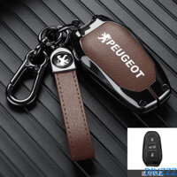 Xe Ô Tô Từ Xa Chìa Khóa Bao Da Cho Xe Đạp Peugeot 308 408 508 2008 3008 4008 5008 Da Kim Loại