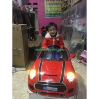 xe oto điện trẻ em kiểu dáng mini cooper dls06