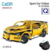 Xe oto đồ chơi lắp ghép điều khiển CADA C51008 Sport Car Yellow