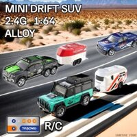 Xe RC 2.4G 5 Kênh 1: 64 Hợp Kim Mini Điều Khiển Từ Xa SUV Trôi Một Giờ Độ Bền Xe Địa Hình Điện Cho Trẻ Em