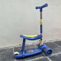 Xe Scooter 3 bánh phát sáng 3 in 1 cho bé hàng cao cấp có yên ngồi chòi chân (XS01)