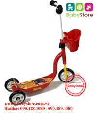 Xe Scooter 3 bánh Spiderman có giỏ xe