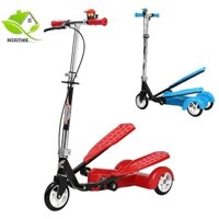 Xe scooter cho bé 3 in 1 Ziha, xe trượt bản mới có 2 bàn đạp, xe gấp gọn dành cho bé từ 3 đến10 tuổi