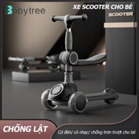 Xe scooter cho bé BABYTREE trượt đa năng 3in1 phát sáng có nhạc thiết kế chắc chắn giữ cân bằng tốt
