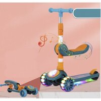 Xe scooter chòi chân có đèn led có nhạc vận động ngoài trời