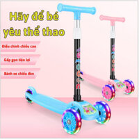 Xe Scooter Chòi Chân Giữ Thăng Bằng Cho Bé Myd.23 Chịu Tải Tốt Bánh Xe Có Đèn Phát Sáng Thiết Kế Hoạt Hình Màu Hồng/Xanh