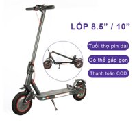 Xe Scooter Điện Gấp Gọn Mẫu Mới, Lốp Xe 8.5/10, Di Chuyển Được 32-38Km/Lần Sạc, Pin Trâu